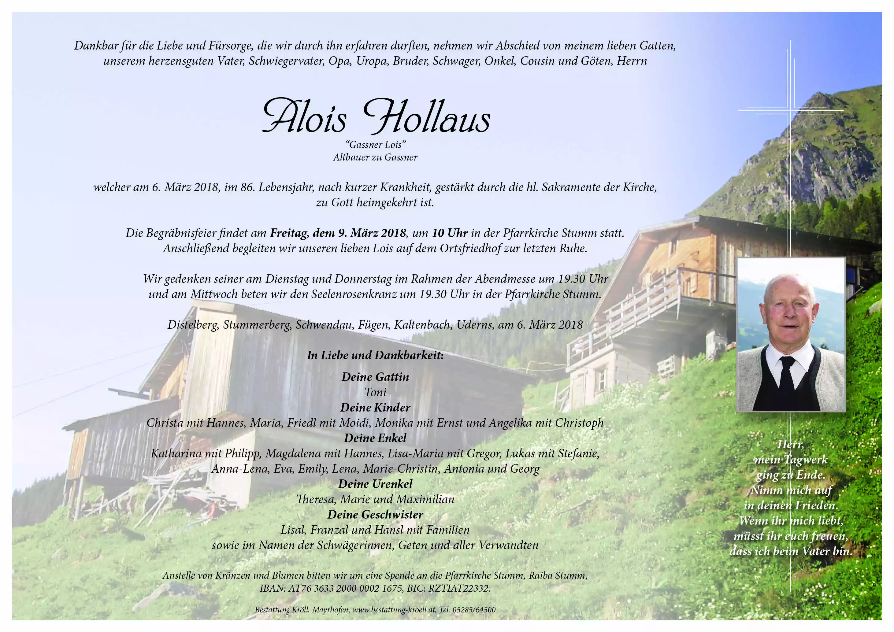 Parte von Hollaus Alois